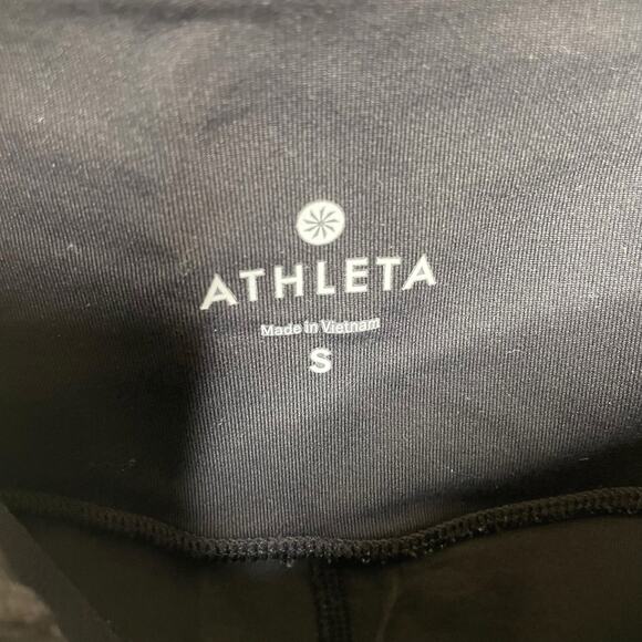 Athleta Women’s Black Estra Leggings Yoga Athletic Mesh Leg Workout Size Small - Picture 9 of 14